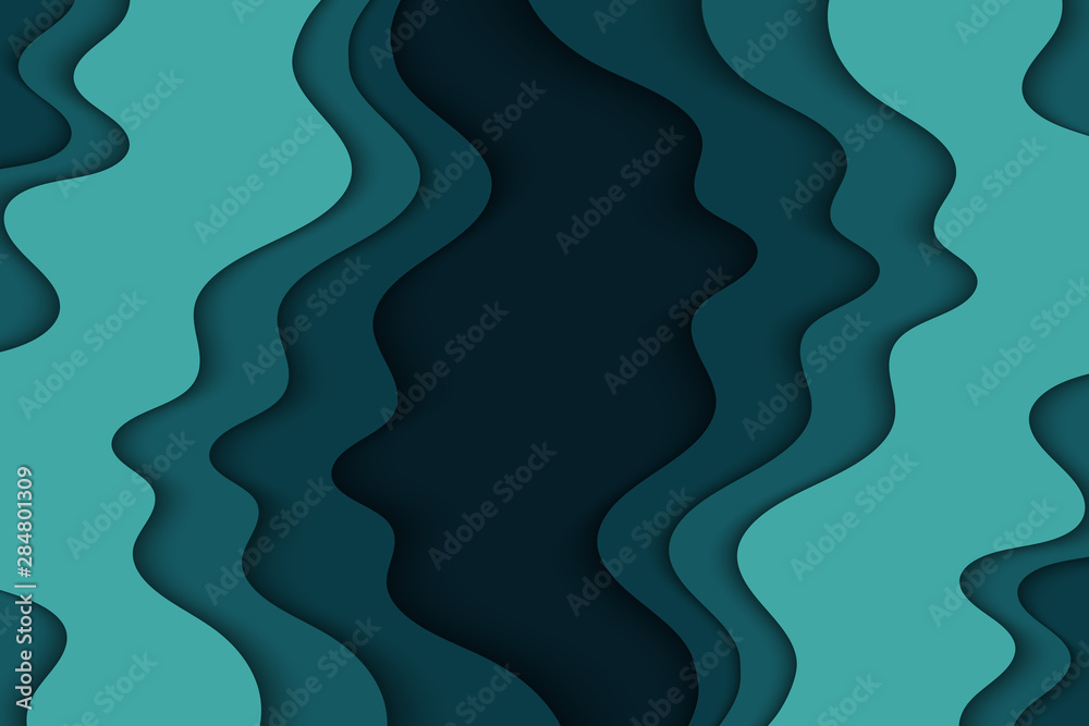 Background with blue waves. Abstract wavy blue paper background. Background with blue waves. Abstract wavy blue paper background.