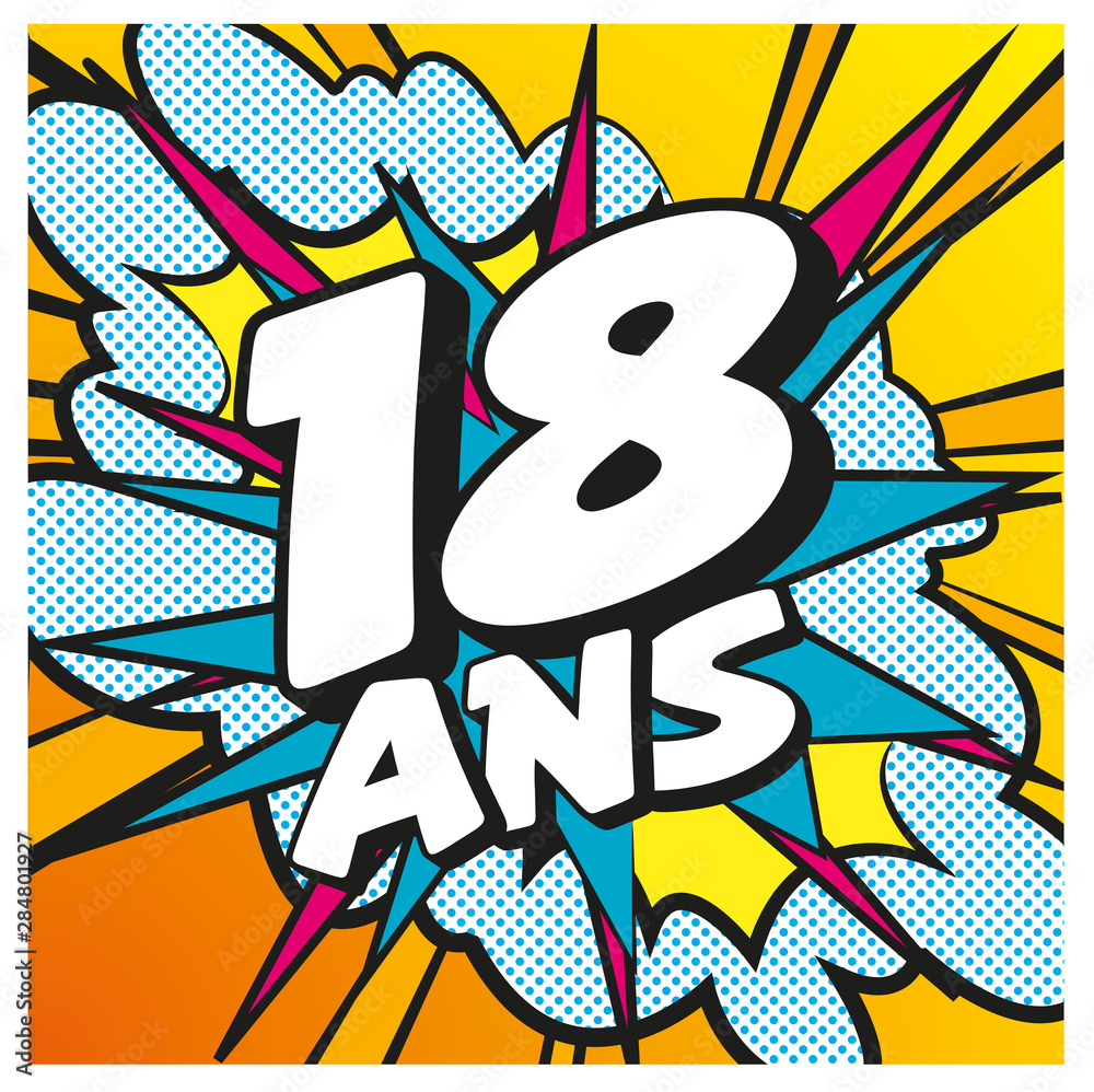 carte-anniversaire-pop-art-18-ans-8-stock-vector-adobe-stock