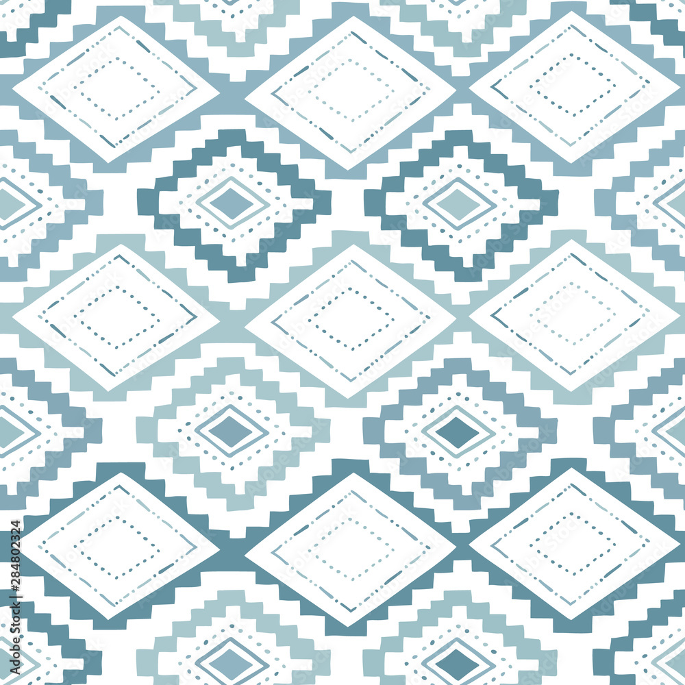 Monochrome Hand Drawn Tribal African Diamonds and Stripes Vector Seamless Pattern. Stylised Ethnic Geo Texture Monochrome Hand Drawn Tribal African Diamonds and Stripes Vector Seamless Pattern. Stylised Ethnic Geo Texture