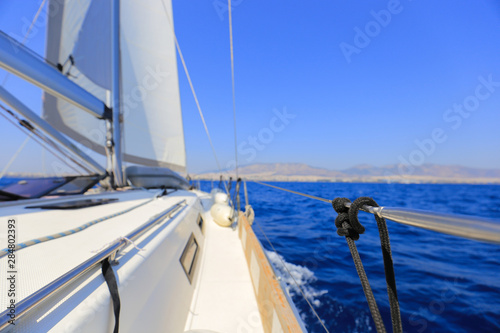 Sailing yacht in Greece