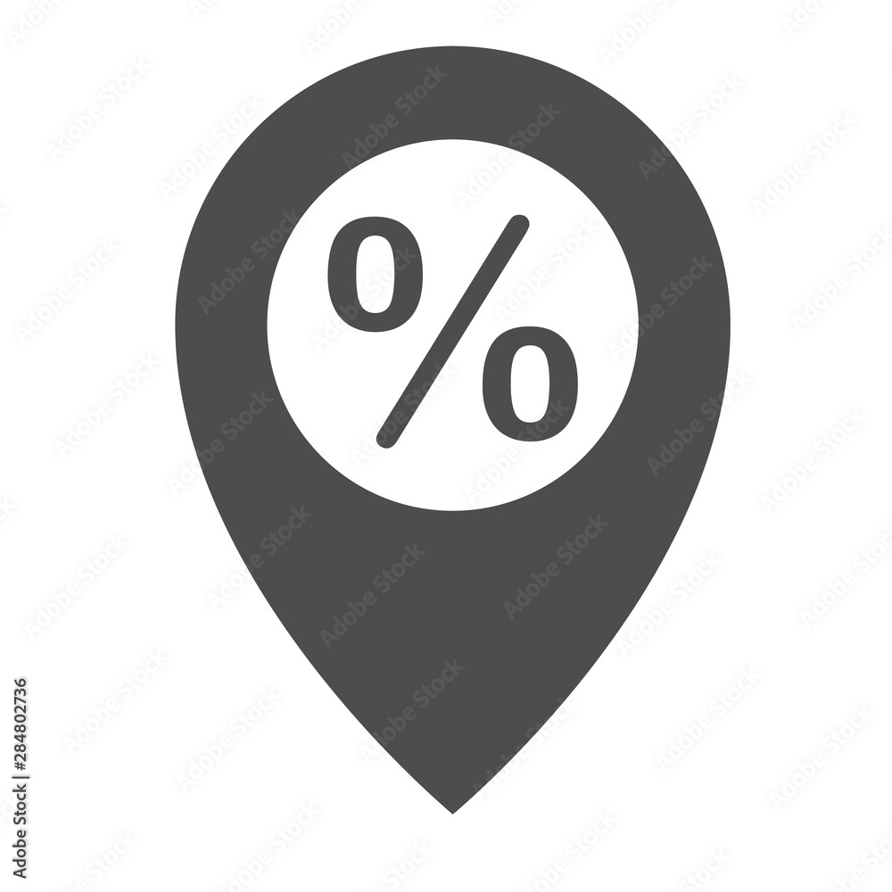 pointer with percent sign icon isolated on white background. discount pointer flat icon for web, mobile and user interface design pointer with percent sign icon isolated on white background. discount pointer flat icon for web, mobile and user interface design