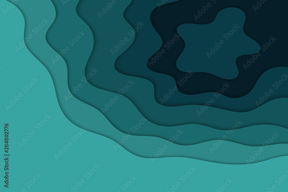 Background with blue waves. Abstract wavy blue paper background. Background with blue waves. Abstract wavy blue paper background.