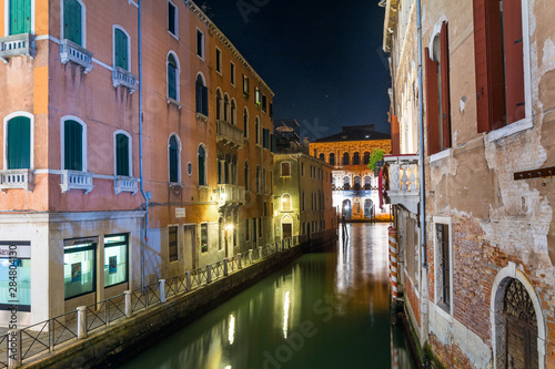 small Canal at night, Venice