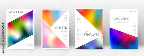 Flyer layout. Triangle fabulous template for Broch