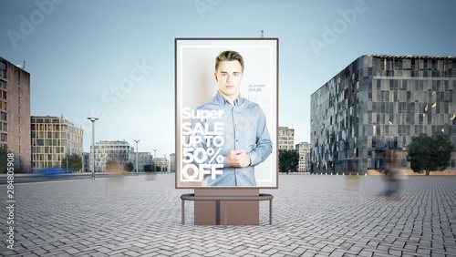 Quadro em tela fashion advertising poster mock-up