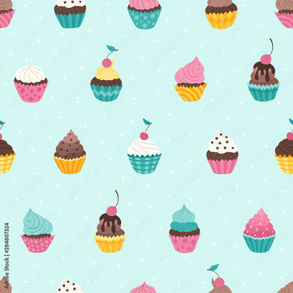 cupcakes seamless pattern cupcakes seamless pattern