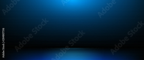 Illustration Abstract light stripes line pattern. Vector graphic design with blank, empty space on gradient blue color background. Futuristic digital technology for template or banner background