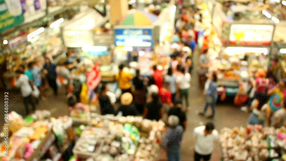Blurred of people in Warorot market , Chiangmai Thailand Blurred of people in Warorot market , Chiangmai Thailand