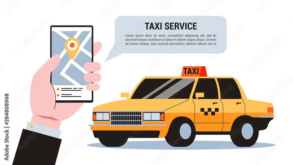 Fotografie Taxi booking online step by step guide.