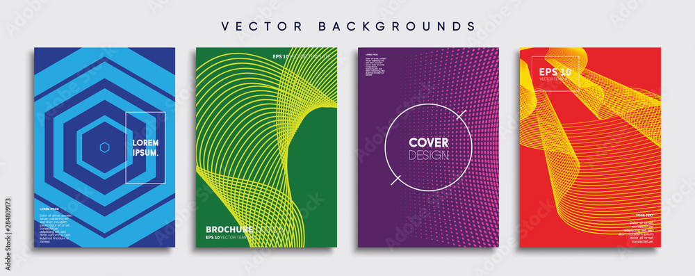 Minimal Vector cover designs. Future Poster template.