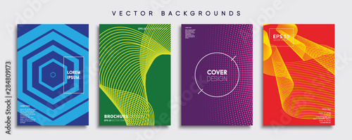 Obraz na płótnie Minimal Vector cover designs. Future Poster template. w salonie