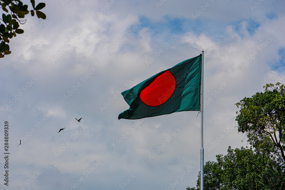 Flag of the Bangladesh, Freedom Square, Shahbagh-Dhaka-Bangladesh