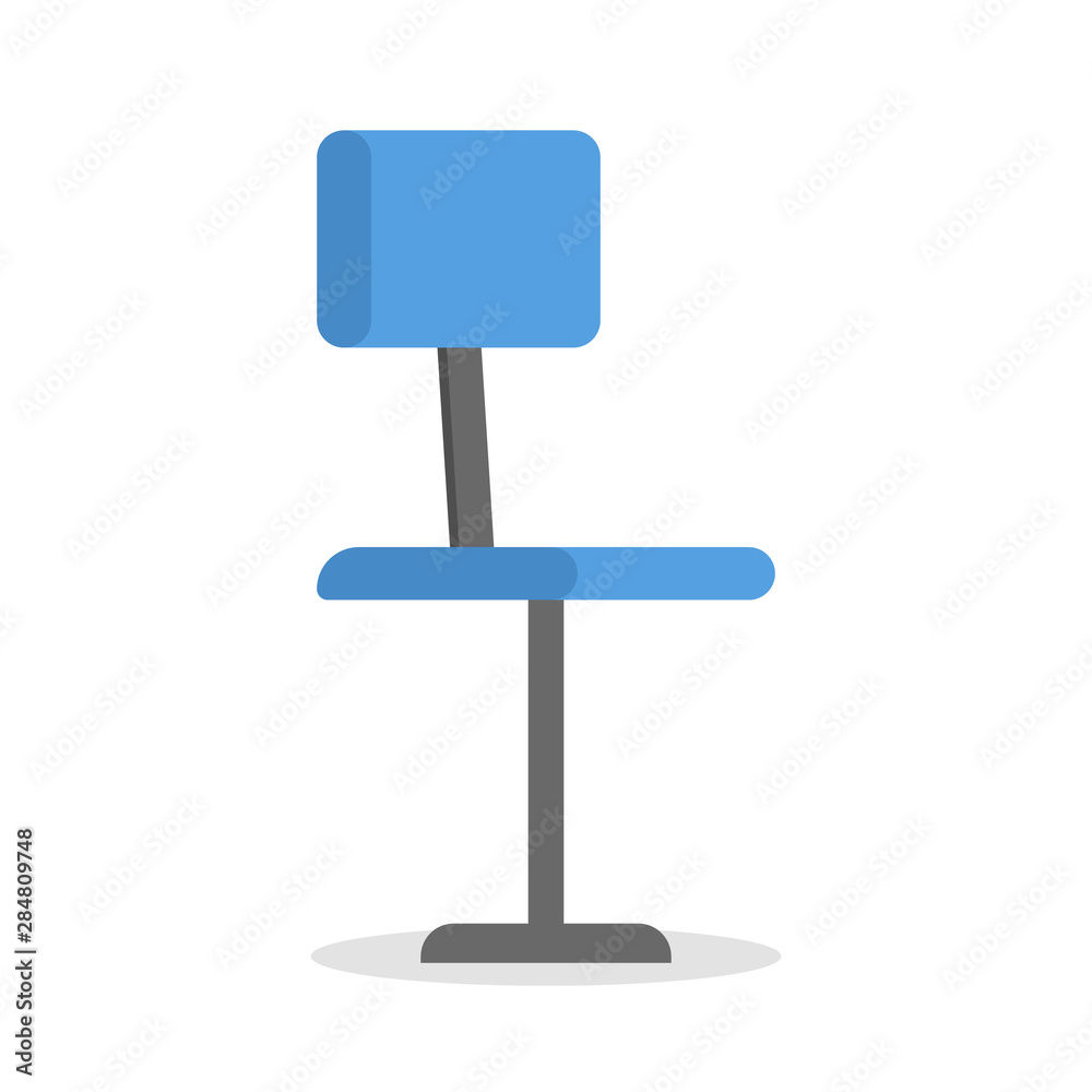 Blue chair. Comfortable furniture, modern seat design Blue chair. Comfortable furniture, modern seat design