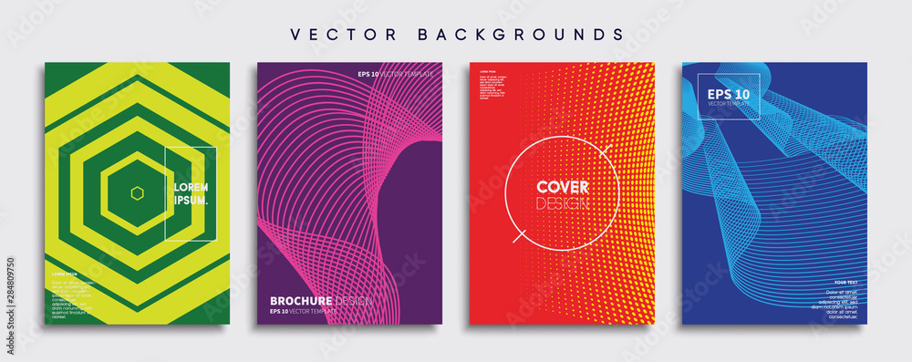 Minimal Vector cover designs. Future Poster template.