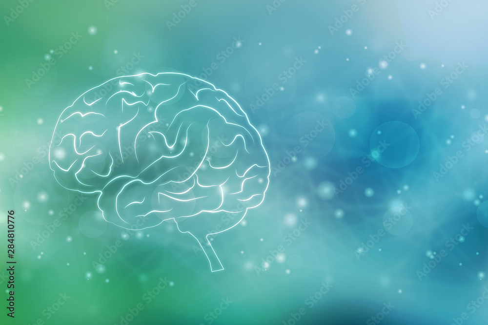 2d illustration Human health brain 2d illustration Human health brain