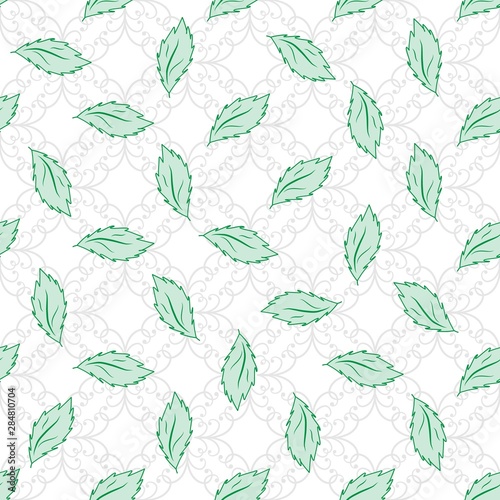 Leaf seamless pattern. Fashion graphic background design. Modern stylish abstract texture. Colorful template for prints  textiles  wrapping  wallpaper  website. Design element. Vector illustration.