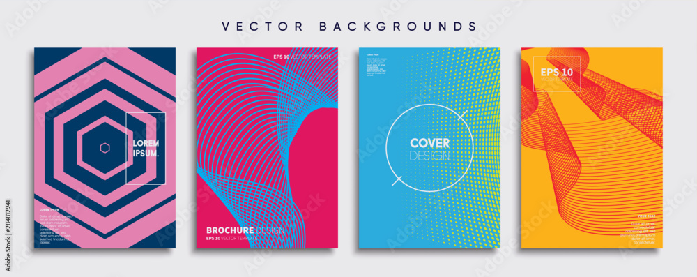 Minimal Vector cover designs. Future Poster template.