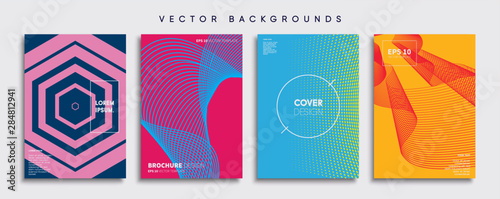 Obraz na płótnie Minimal Vector cover designs. Future Poster template. w salonie