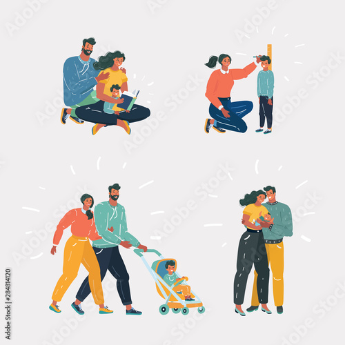 Family and children set
