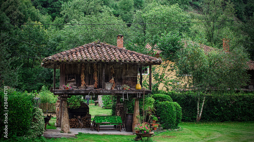 Horreo, old wooden building used as elevated granary. Cangas de Onis, Asturias, Spain © Mlle Sonyah