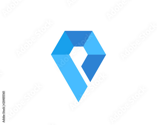 Geotag or location pin logo icon design