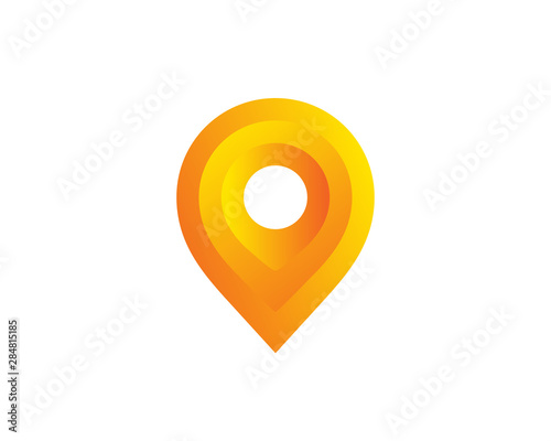 Geotag or location pin logo icon design