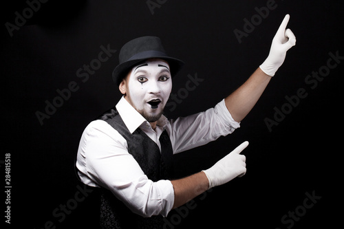 mime shows theatrical emotions photo