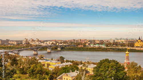 The city of Nizhny Novgorod on banks of Volga River
