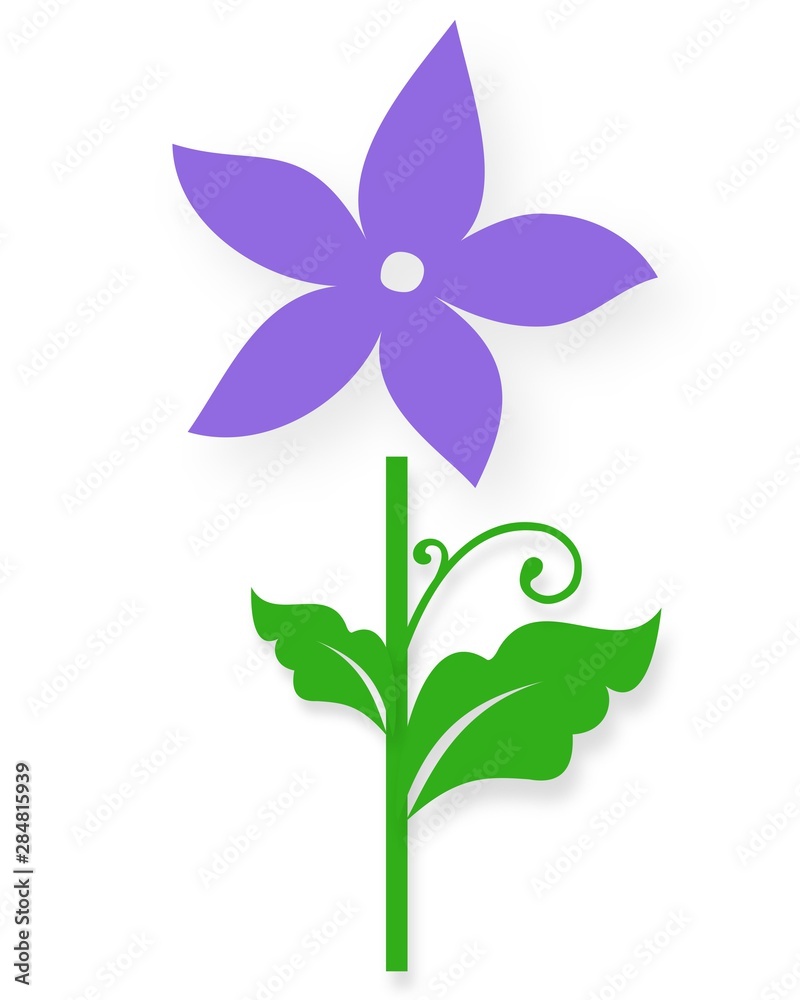 Cartoon doodle flower illustration with cheerful colours for children Cartoon doodle flower illustration with cheerful colours for children
