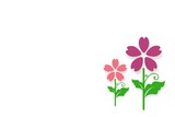 Cartoon doodle flower illustration with cheerful colours for children