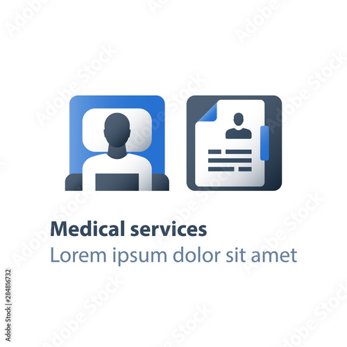 Stationary therapy, cot in ward, hospital bed, medical attendance, hospitalization and treatment, surgery room