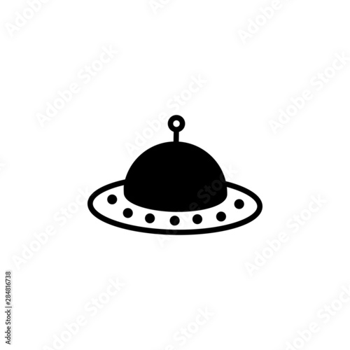 Ufo icon vector. astronomy illustration logo. spaceship symbol.