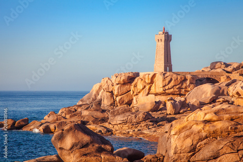Ploumanac'h Lighthouse in Brittany, French Atlantic coast, France © Inna