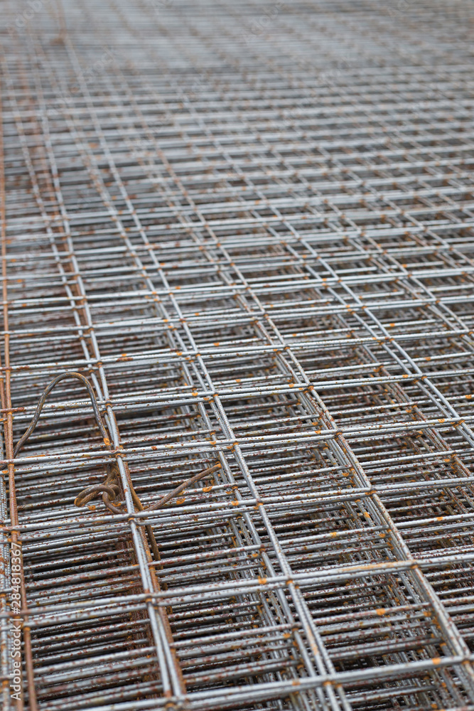Steel reinforcement bar at construction Steel reinforcement bar at construction