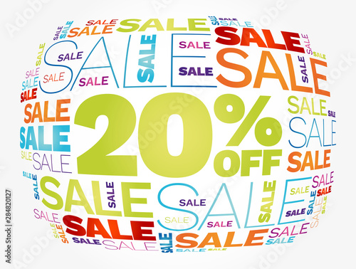 20% OFF Sale word cloud concept