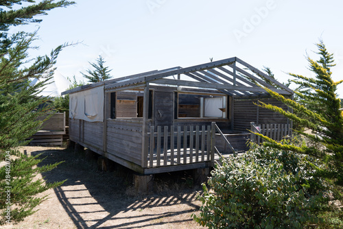 wooden cabins cute comfortable summer cottage © OceanProd