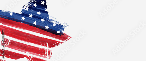 USA background with abstract star flag