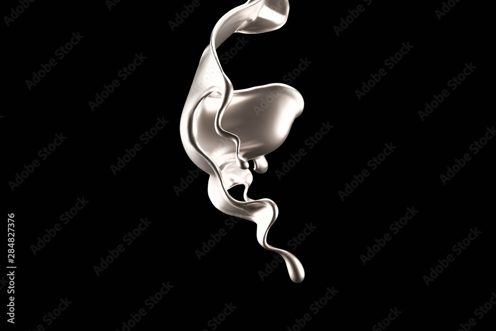 Splash of gold fluid. 3d illustration, 3d rendering. Splash of gold fluid. 3d illustration, 3d rendering.