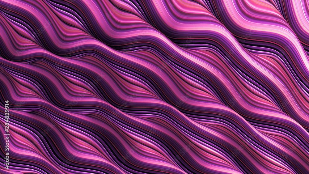 Obraz premium Line background. 3d illustration, 3d rendering.