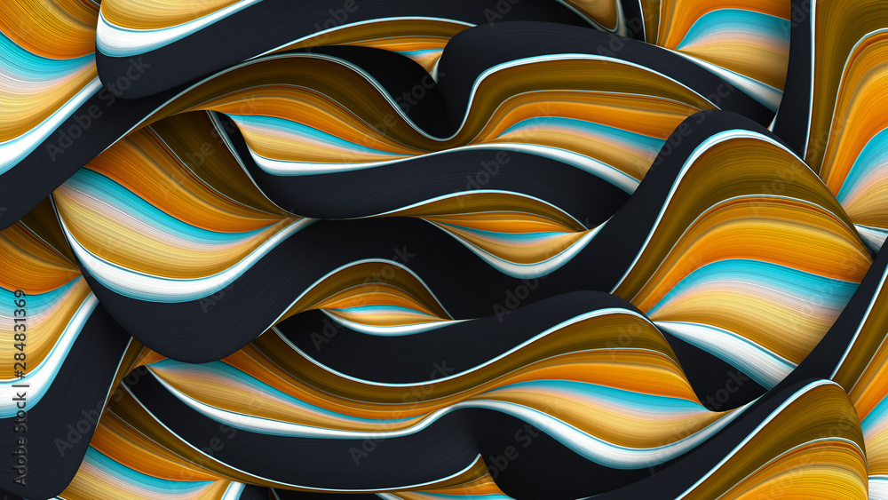 Line background. 3d illustration, 3d rendering.