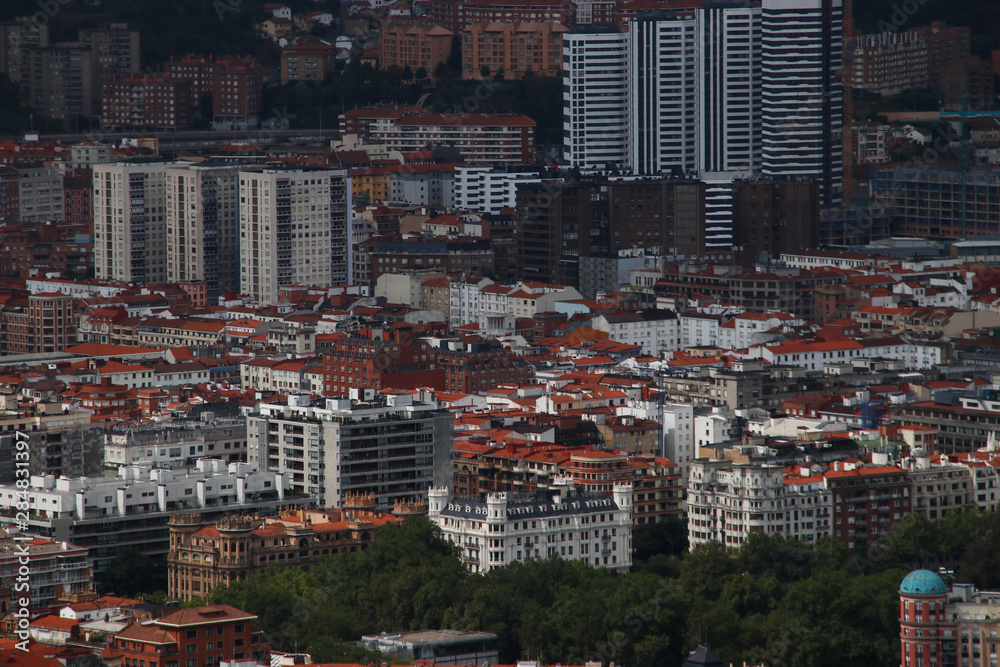 Obraz premium View of Bilbao from the hill