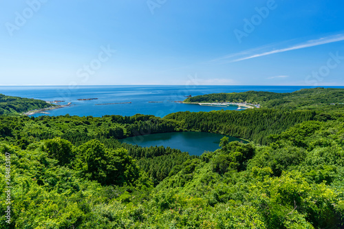 【秋田県男鹿半島】八望台から眺める二ノ目潟、戸賀湾、日本海はまさに絶景