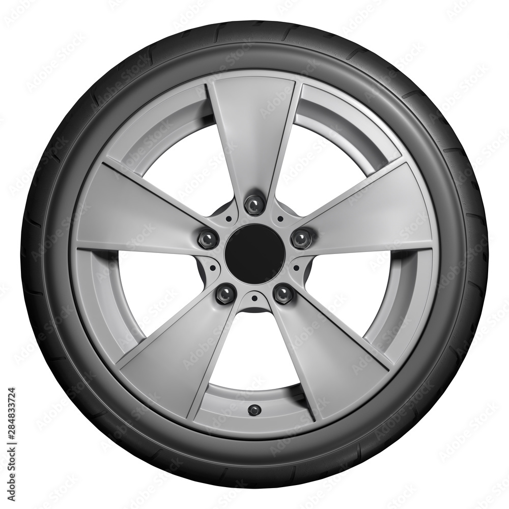 Fototapeta premium Slick wheels 3D render