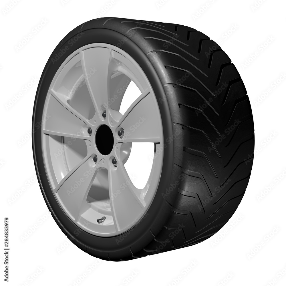 Obraz premium Slick wheels 3D render
