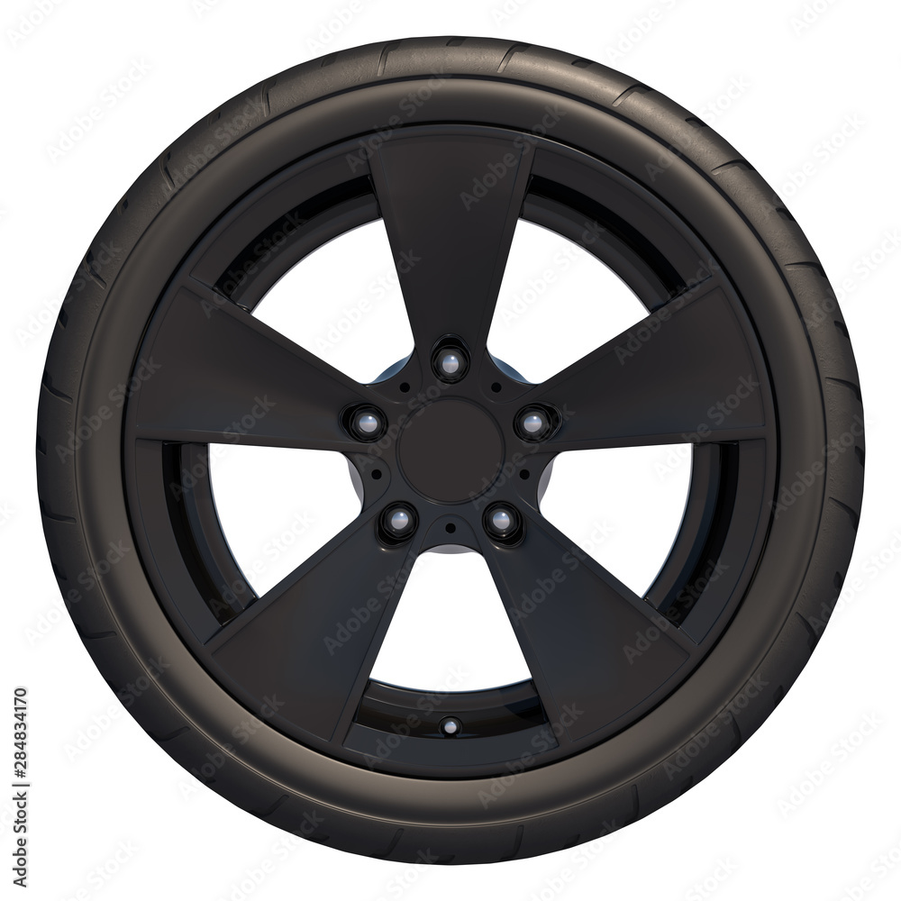 Obraz premium Slick wheels 3D render