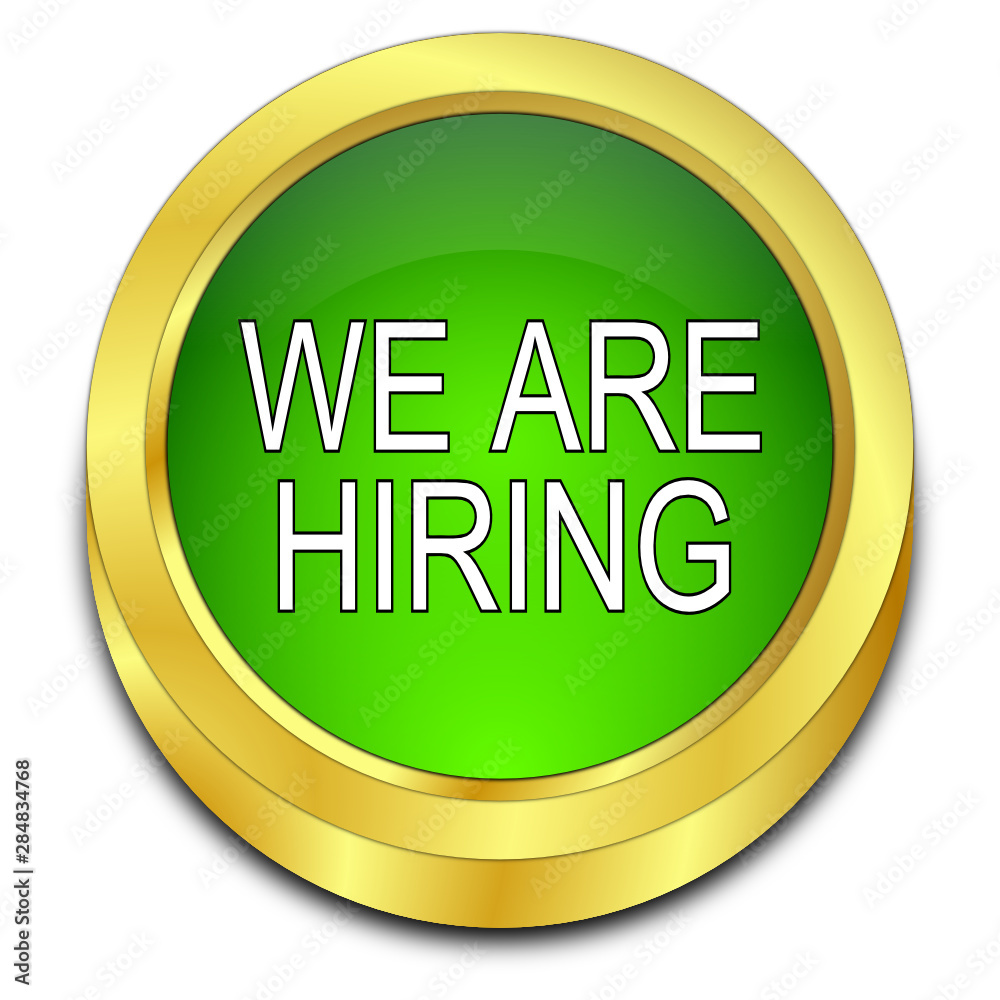 We are hiring Button - 3D illustration We are hiring Button - 3D illustration
