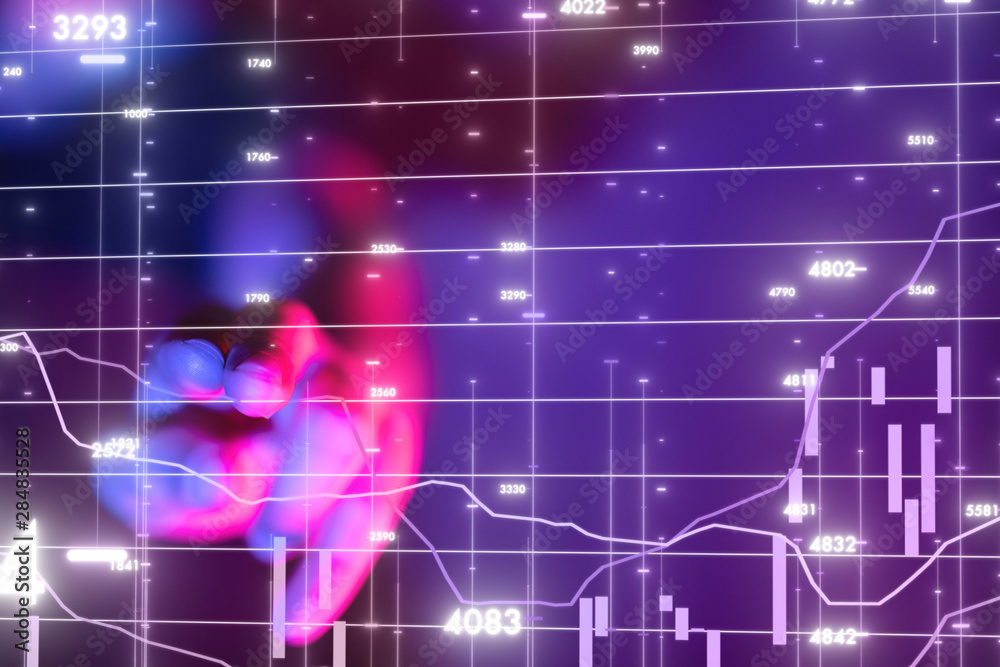Naklejka premium bullish Diagram - Graph Stock Trading
