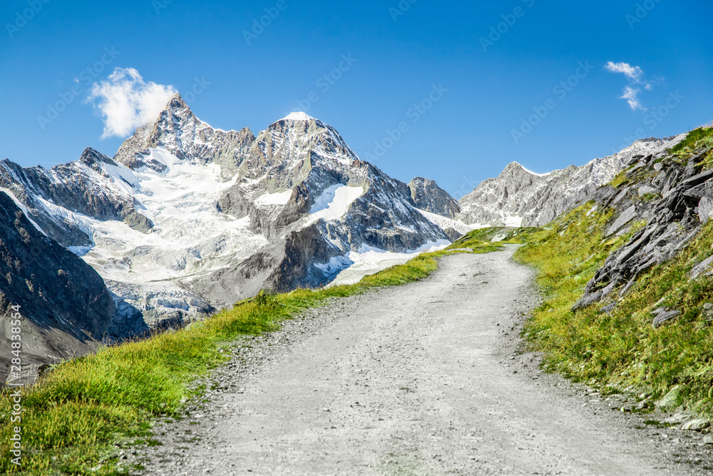 A scenic hike in the Swiss Alps near Grindelwald, Switzerland