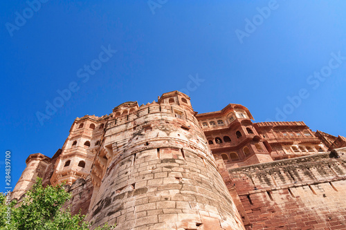 Jodhpur,India,9,2007; The blue city of Rajasthan,Mehrangarh Fort.