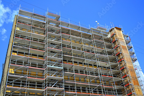 Old Building facade renovation, house reconstruction